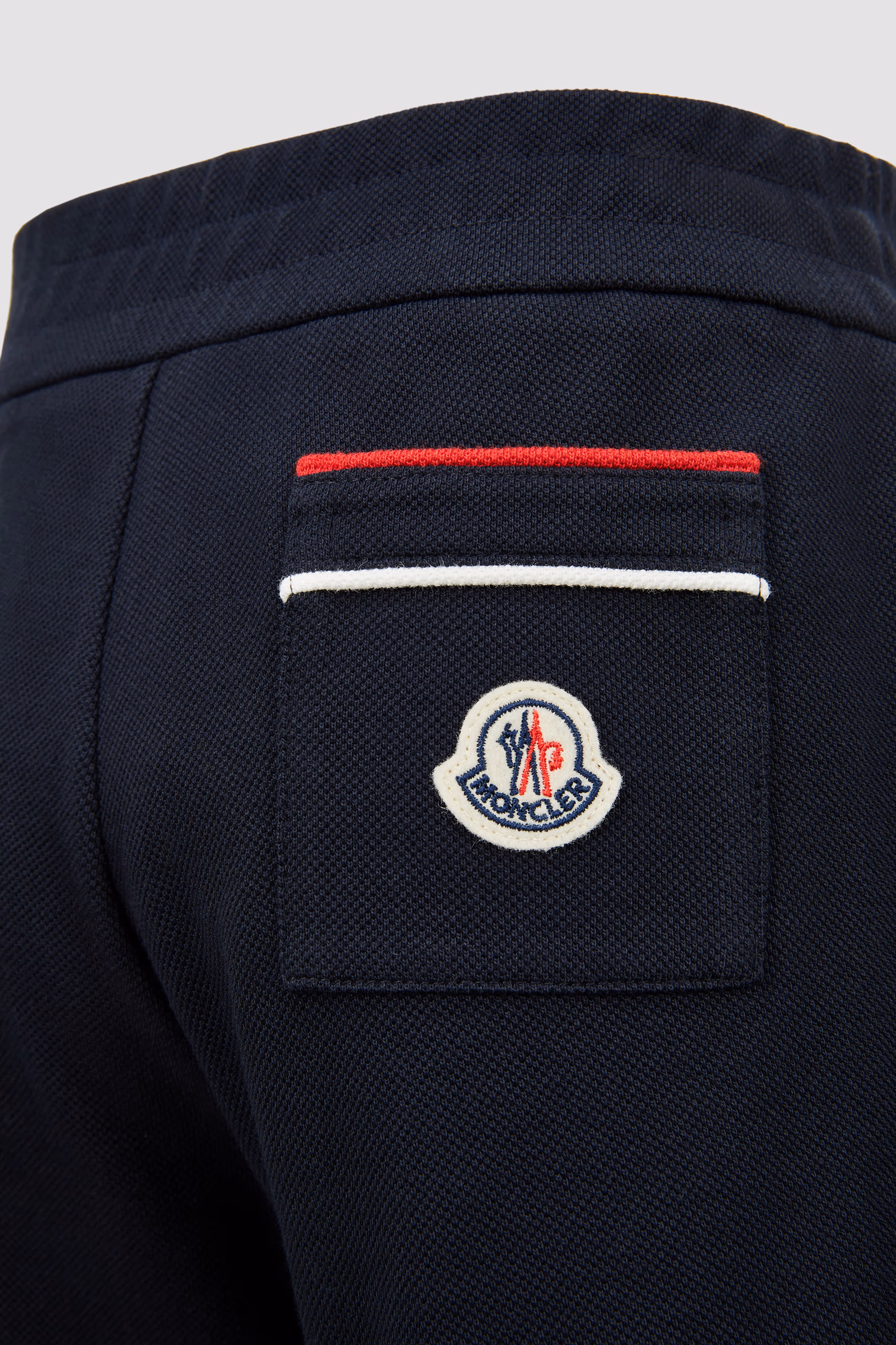 Tricolor-Trimmed Cotton Piquet Shorts Boy Navy Blue Moncler 3